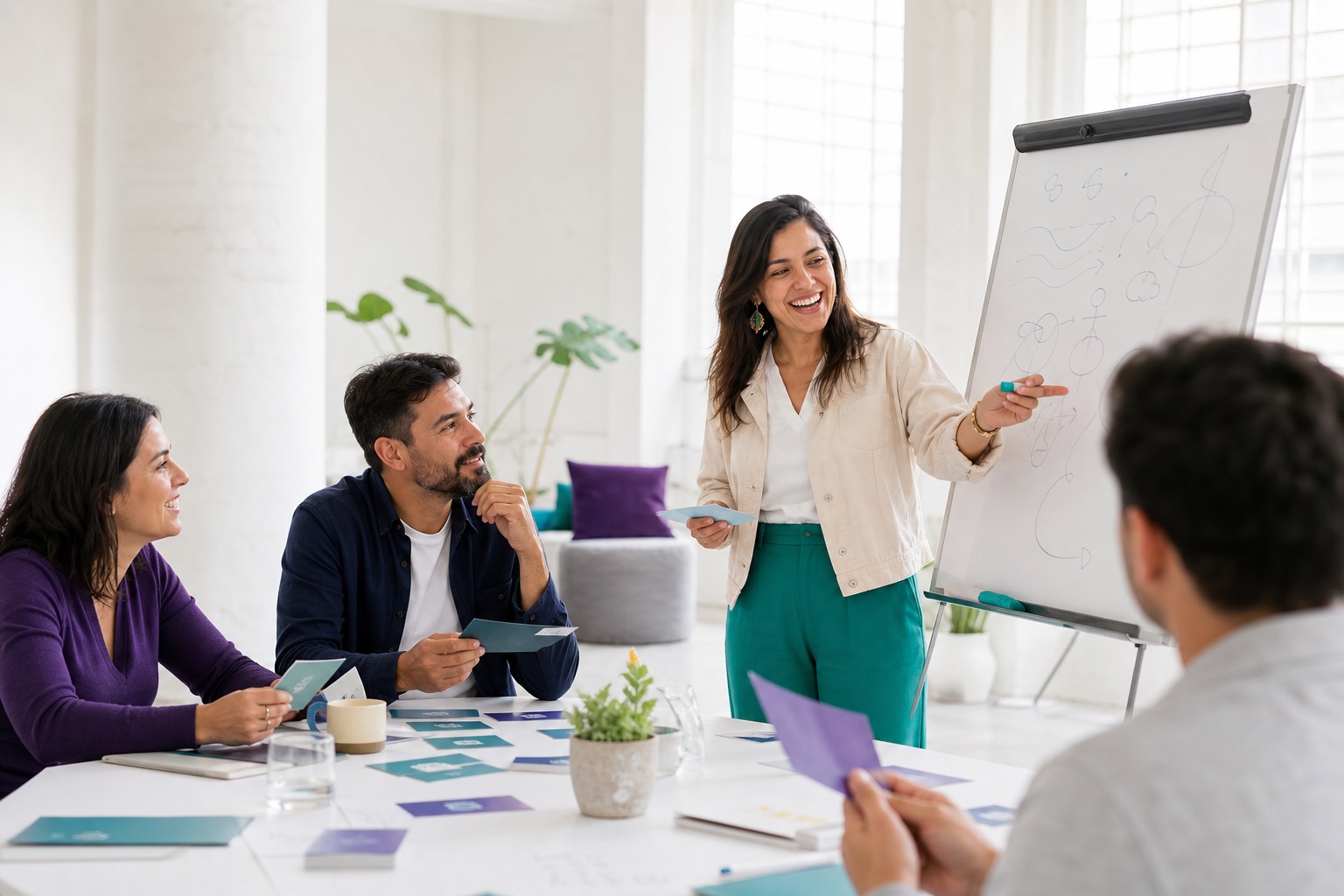 Profesionales aprendiendo en grupo