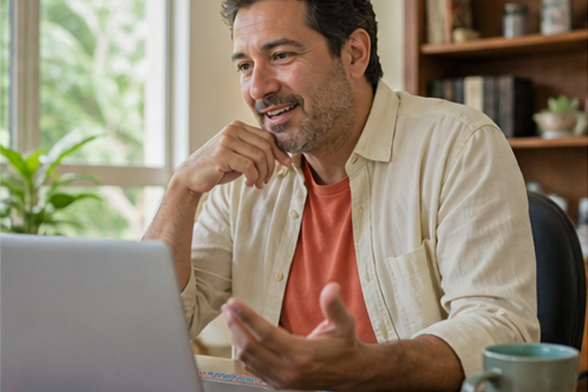 Acompañamiento psicológico virtual con una persona adulta latina